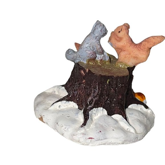 Lemax Chipmunks 72539 Christmas Village Accessory Accent Tree Stump Snow - Picture 7 of 12